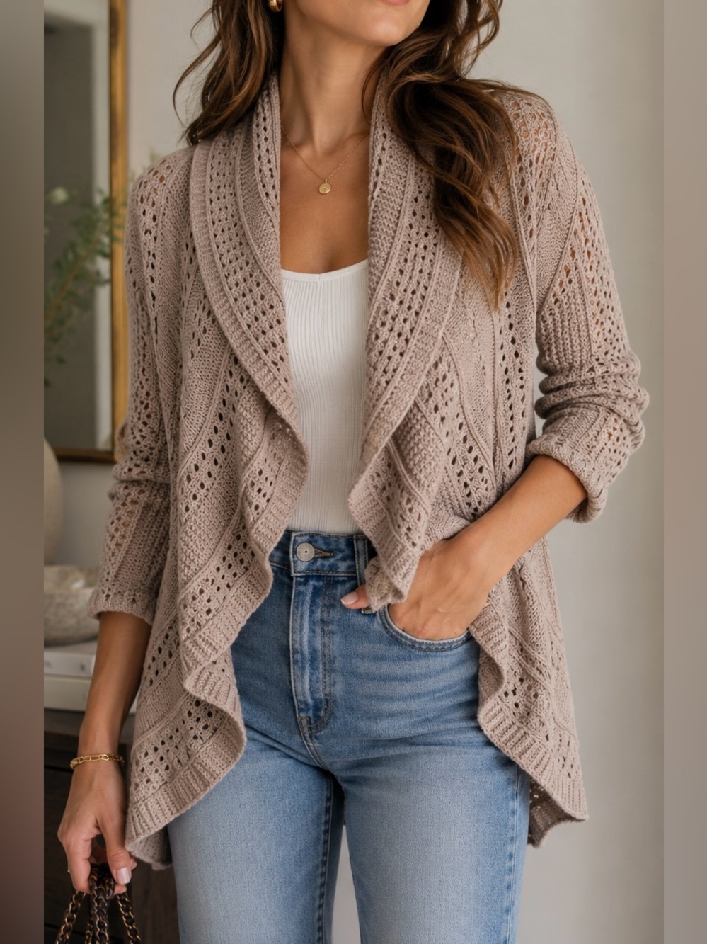 Autumn Cashmere Open Knit Cardigan